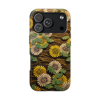 Japanese Dandelion Tough Phone Case | Kamisaka Sekka Zuanbyakushu 1901 | Meiji Era Art