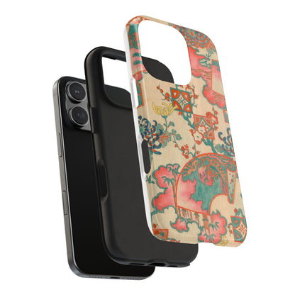 Meiji Era Fan & Chrysanthemum Phone Case | 1901 Zuan Hyakushu | Japanese Art
