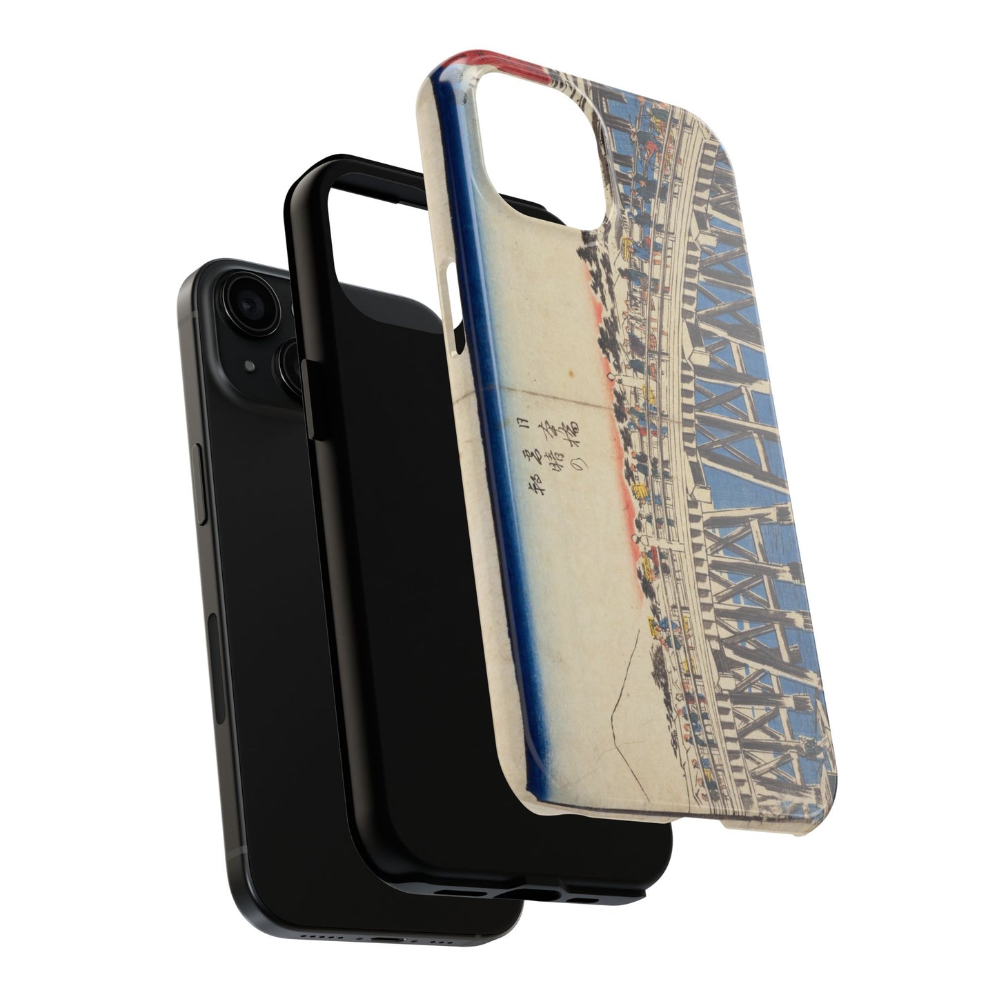 浮世絵ブリッジ・ミニマルスマホケース Ukiyo-e Bridge Minimalist Phone Case