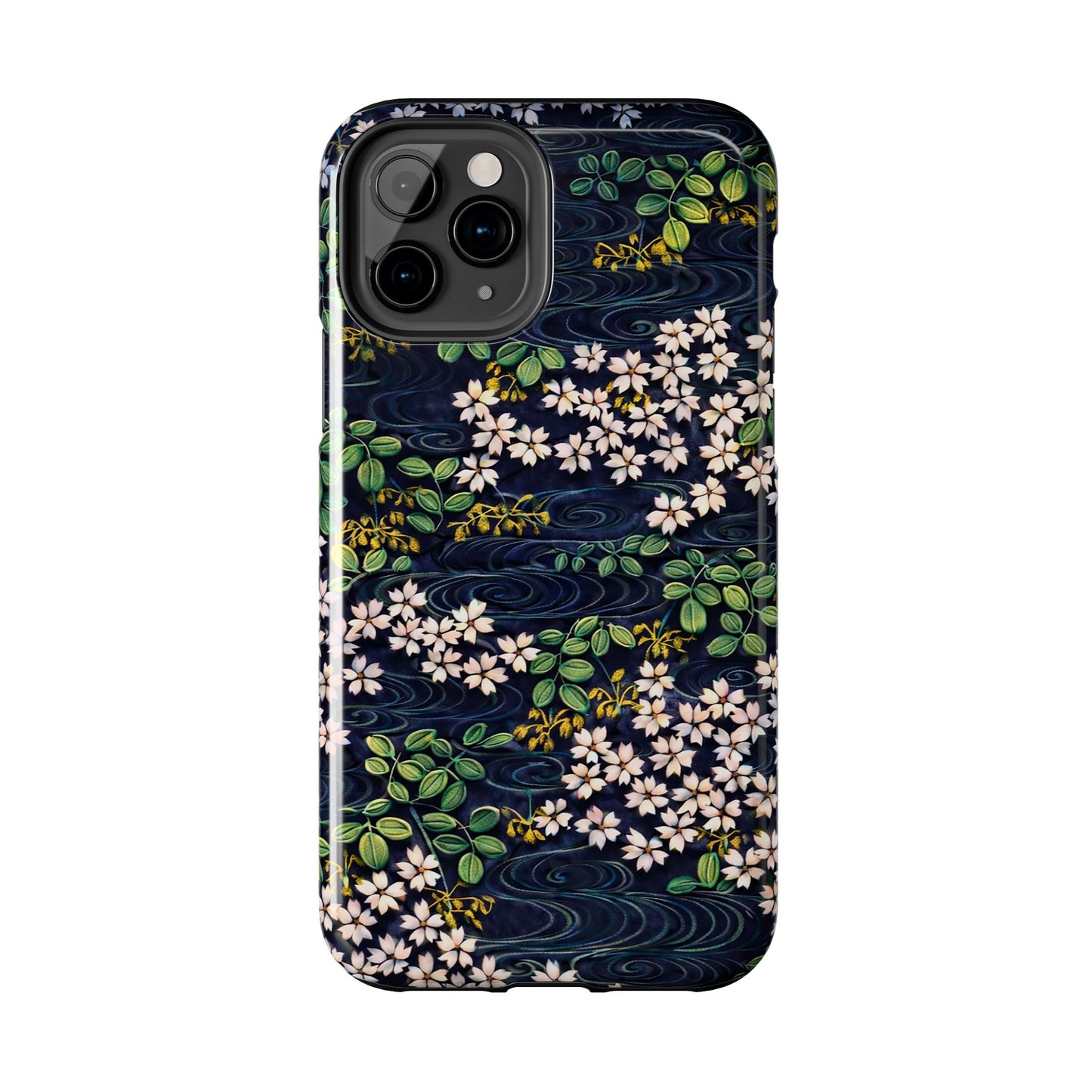 Sakura River Night Phone Case – Japanese Chiyogami Inspired Design