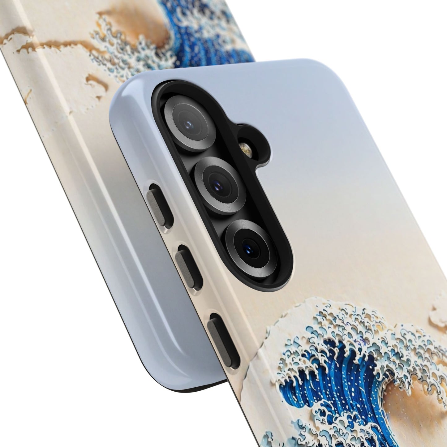 Japanese Great Wave Morning Glow Phone Case | Hokusai 3D Art | Edo Era Masterpiece