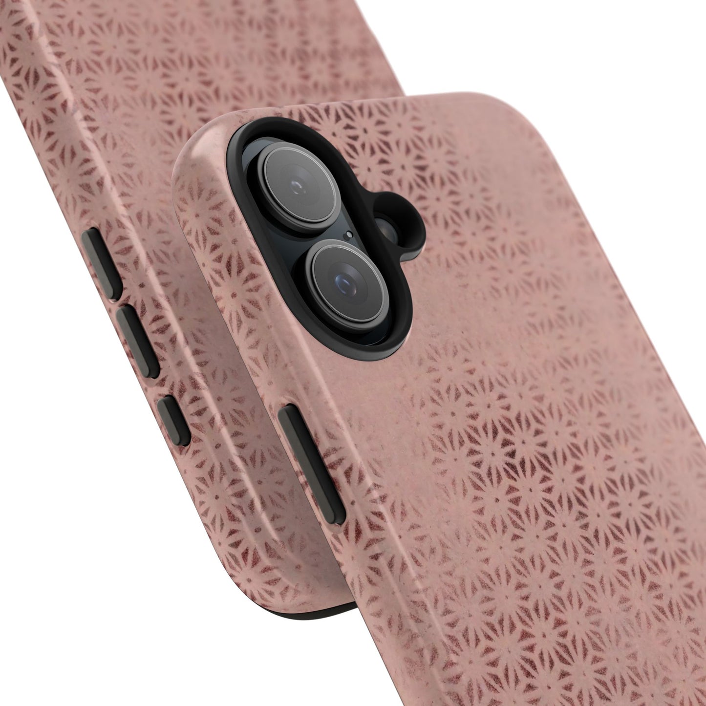 Taisho Era Pink Asanoha Phone Case | 1926 Japanese Chiyogami Art | Hemp Leaf Pattern