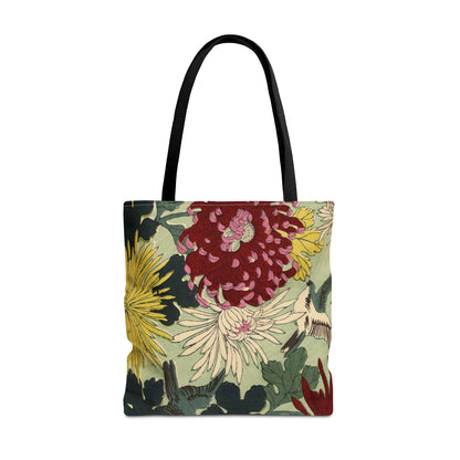 Japanese Chiyogami Floral Tote Bag – Traditional Washi Pattern Inspired by Taisho Era Design