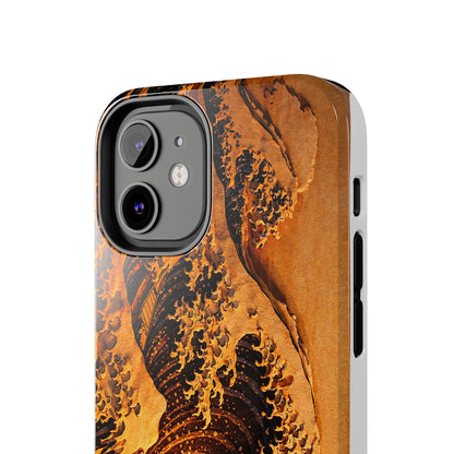 Golden Wave Tough Phone Case – Hokusai Sunset Japanese Art
