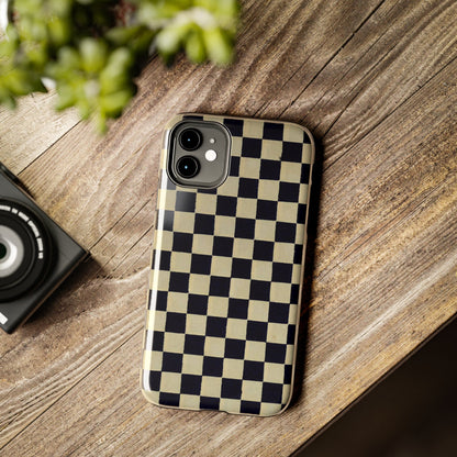 Ichimatsu Check Phone Case | Japanese Chiyogami Art | Taisho Modern Design 1926