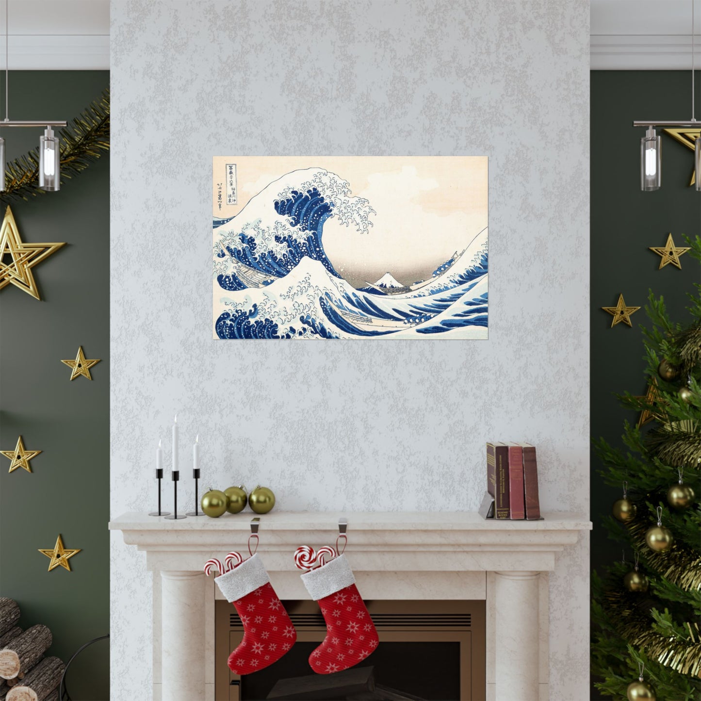 Hokusai Wave Matte Poster — The Great Wave Off Kanagawa Horizontal Print