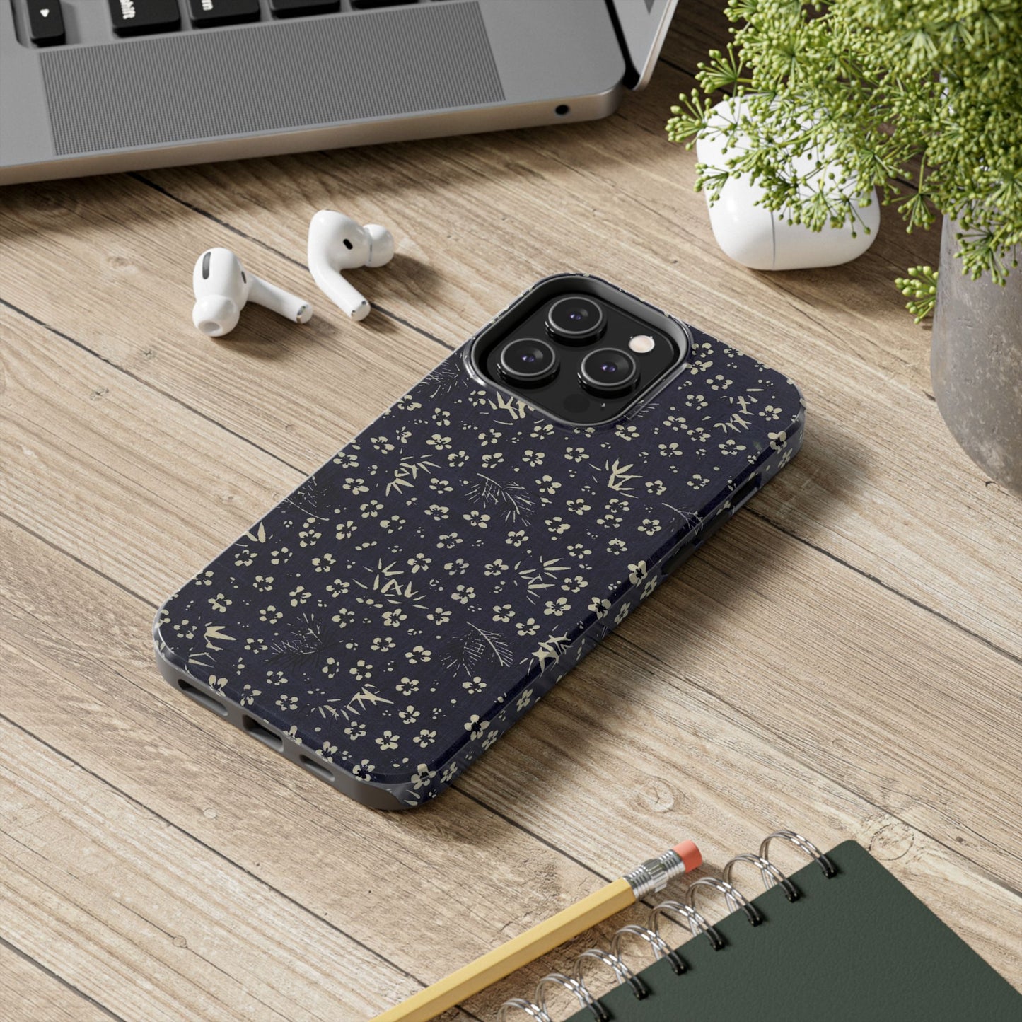 Taisho Era Shochikubai Phone Case | 1926 Pine, Bamboo & Plum | Japanese Chiyogami Art