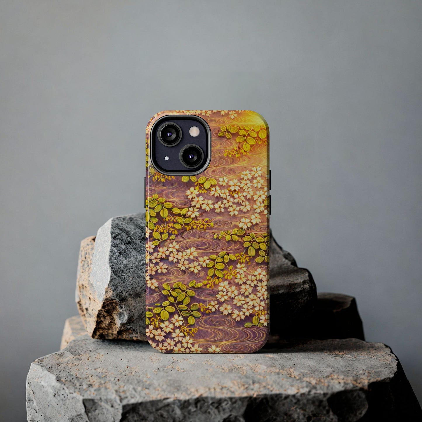 Sakura River Morning Light Phone Case – Japanese Chiyogami Inspired