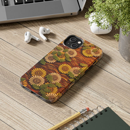 Japanese Dandelion Sunset Glow Tough Phone Case | Kamisaka Sekka 1901 | Meiji Era Art