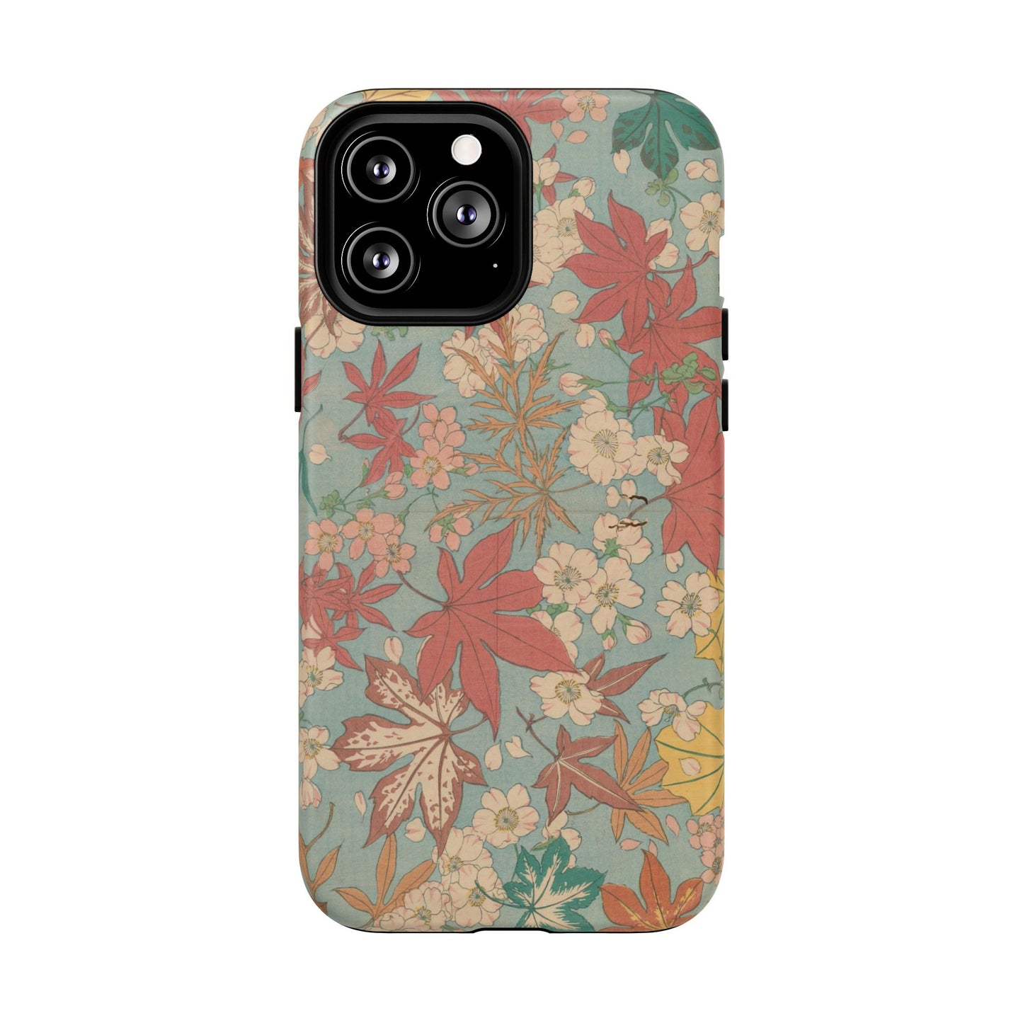 Meiji Era Maple & Autumn Bloom Phone Case | "Chiyogami Mihon" Japanese Archive Art