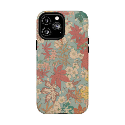 Meiji Era Maple & Autumn Bloom Phone Case | "Chiyogami Mihon" Japanese Archive Art