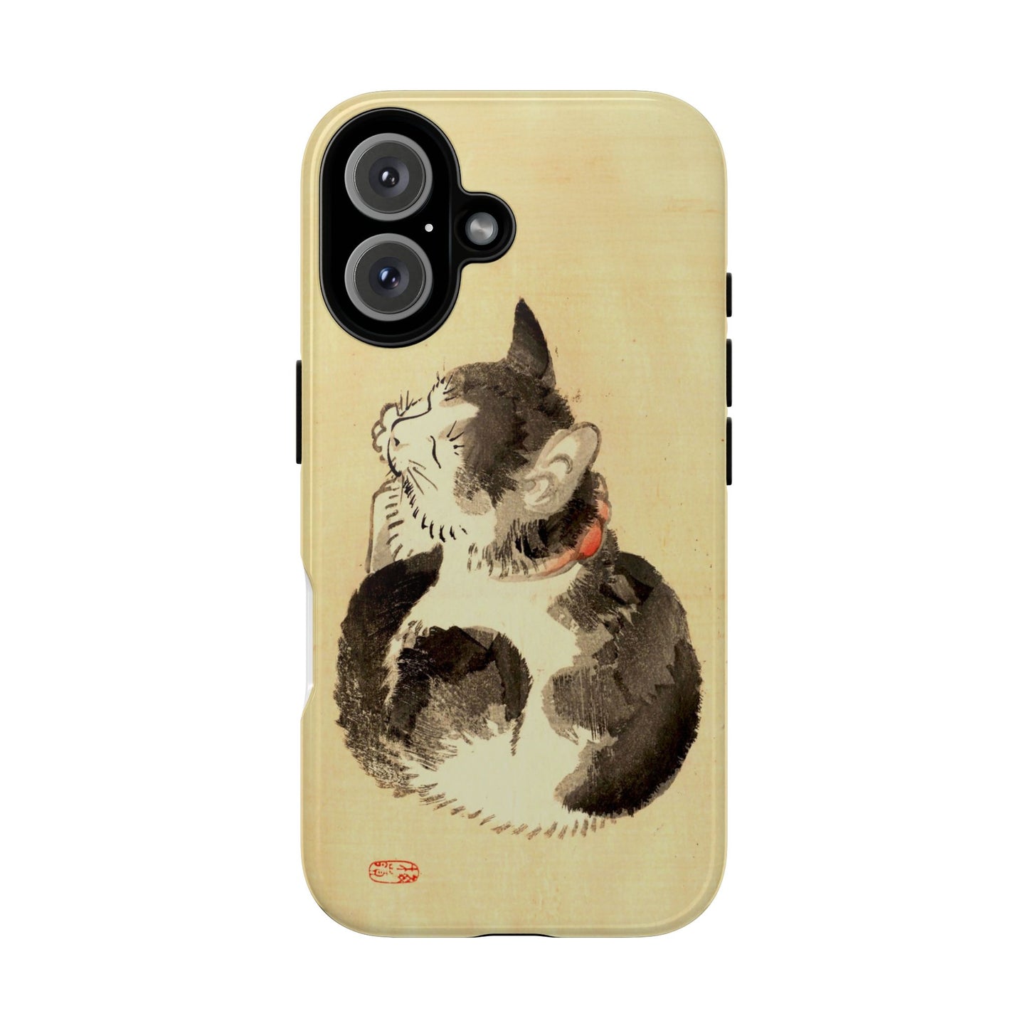 Sleeping Cat iPhone Case | Meiji Era Japanese Ink Painting | Ukiyo-e Art Phone Case | Vintage Japan Cat Gift