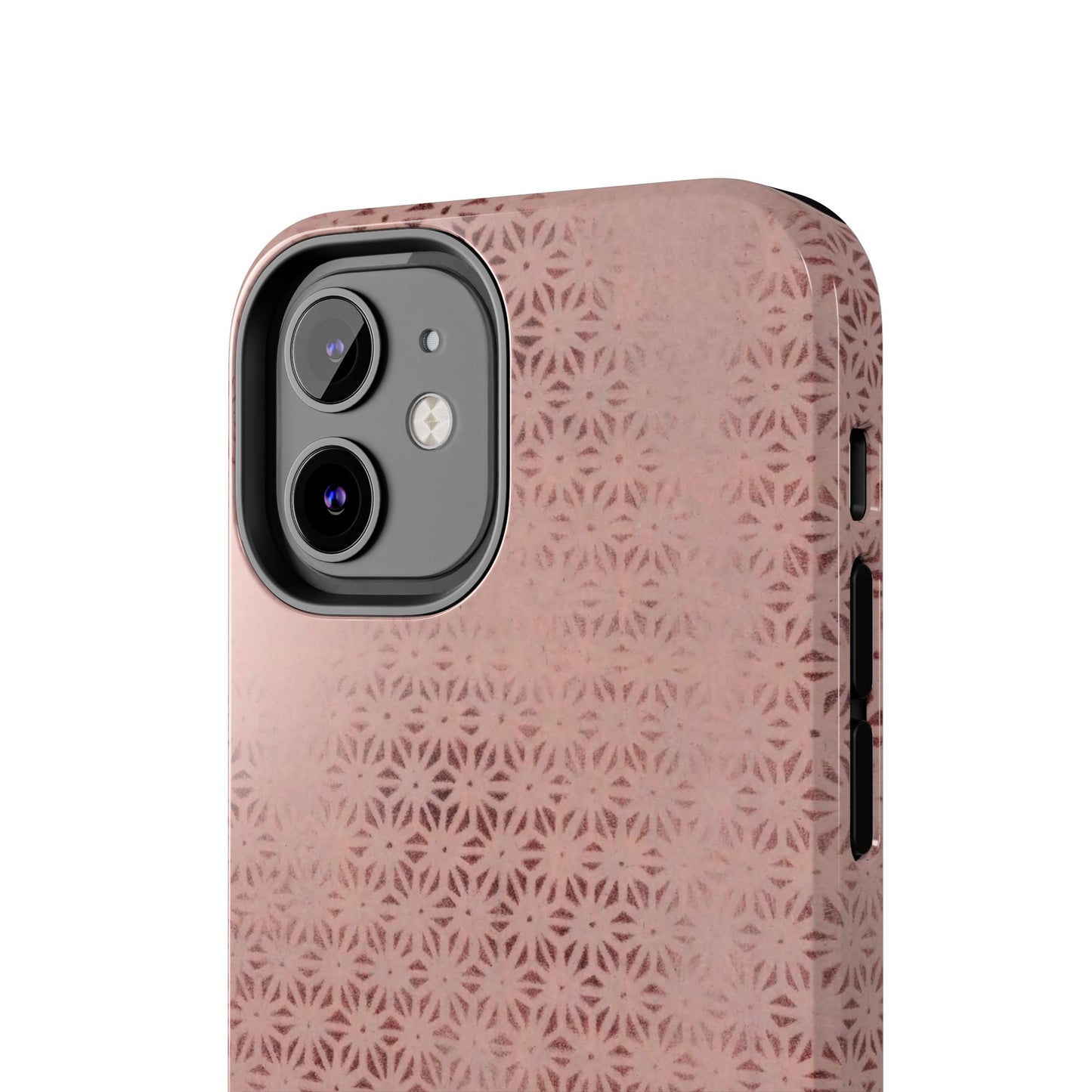 Taisho Era Pink Asanoha Phone Case | 1926 Japanese Chiyogami Art | Hemp Leaf Pattern