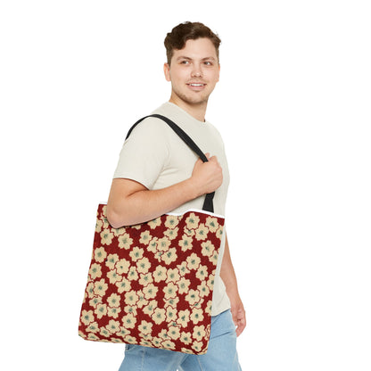 Japanese Sakura Tote Bag - Taisho Era Chiyogami Washi Pattern Vintage Design