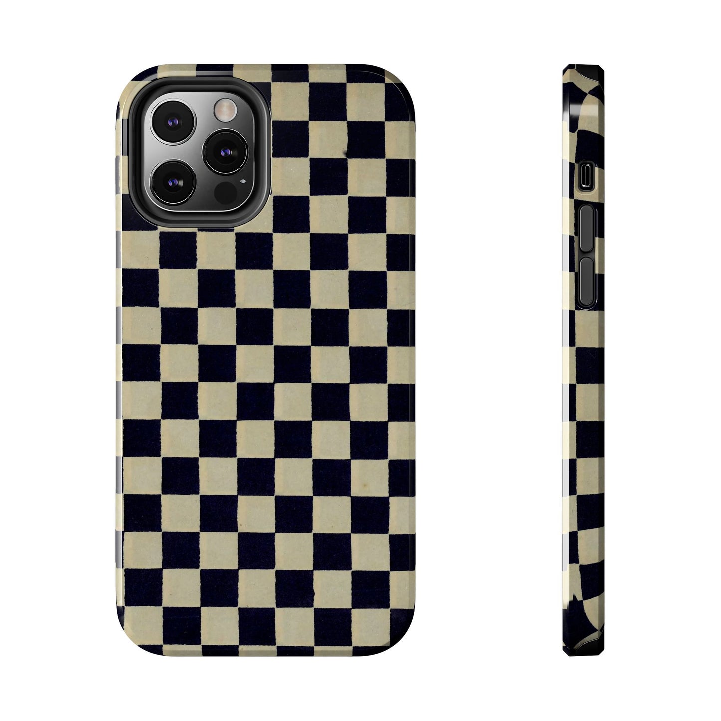 Ichimatsu Check Phone Case | Japanese Chiyogami Art | Taisho Modern Design 1926