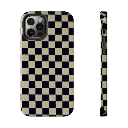 Ichimatsu Check Phone Case | Japanese Chiyogami Art | Taisho Modern Design 1926
