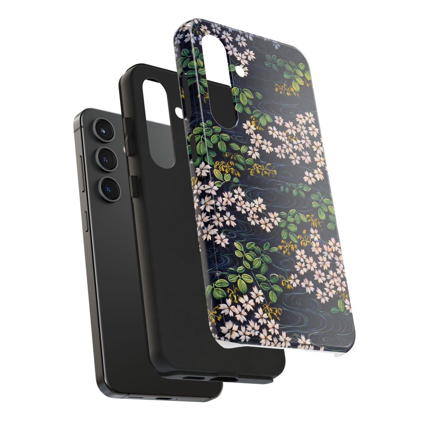 Sakura River Night Phone Case – Japanese Chiyogami Inspired Design