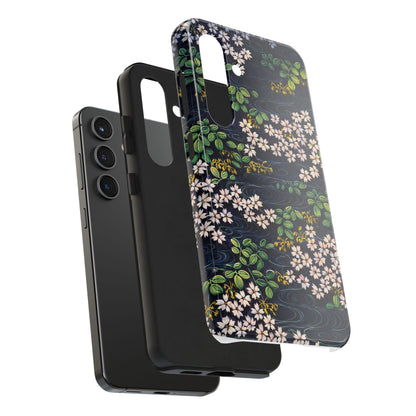 Sakura River Night Phone Case – Japanese Chiyogami Inspired Design