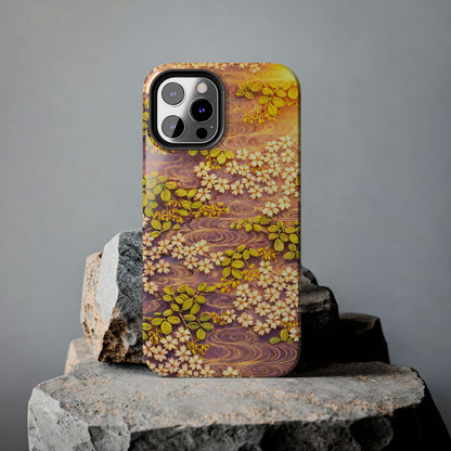 Sakura River Morning Light Phone Case – Japanese Chiyogami Inspired