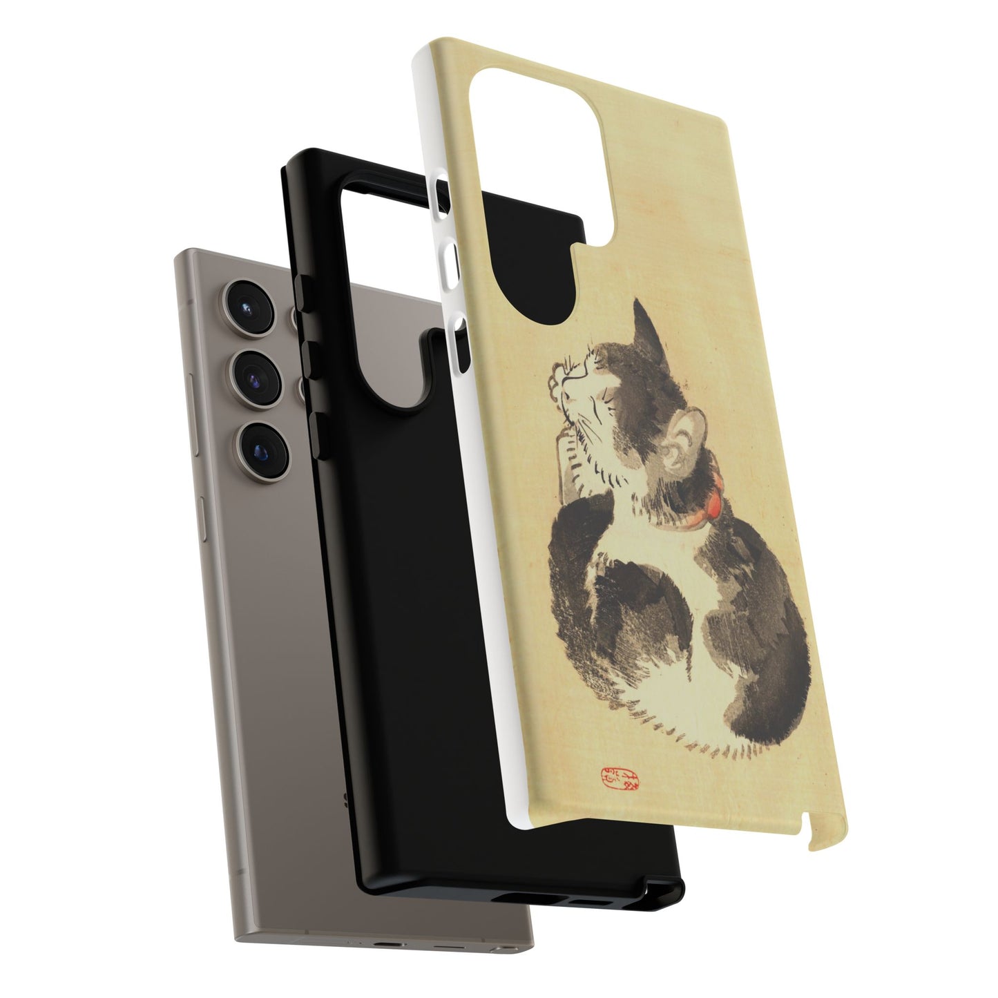 Sleeping Cat iPhone Case | Meiji Era Japanese Ink Painting | Ukiyo-e Art Phone Case | Vintage Japan Cat Gift