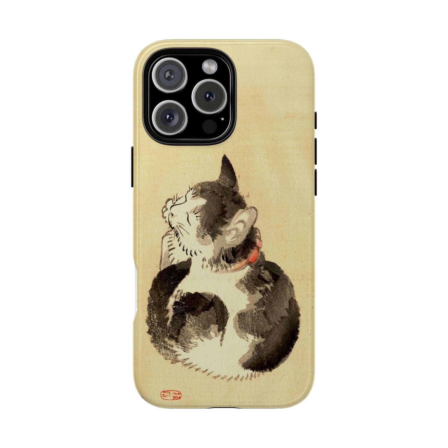 Sleeping Cat iPhone Case | Meiji Era Japanese Ink Painting | Ukiyo-e Art Phone Case | Vintage Japan Cat Gift