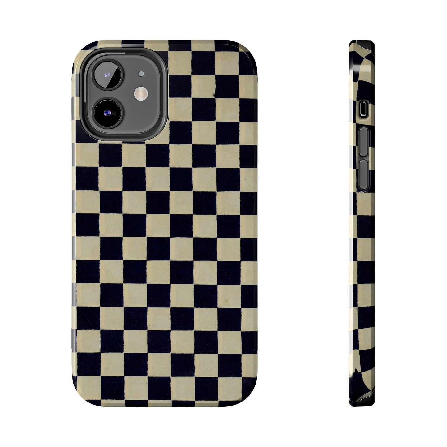 Ichimatsu Check Phone Case | Japanese Chiyogami Art | Taisho Modern Design 1926