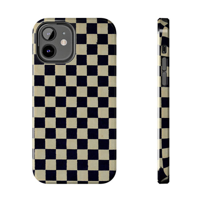 Ichimatsu Check Phone Case | Japanese Chiyogami Art | Taisho Modern Design 1926