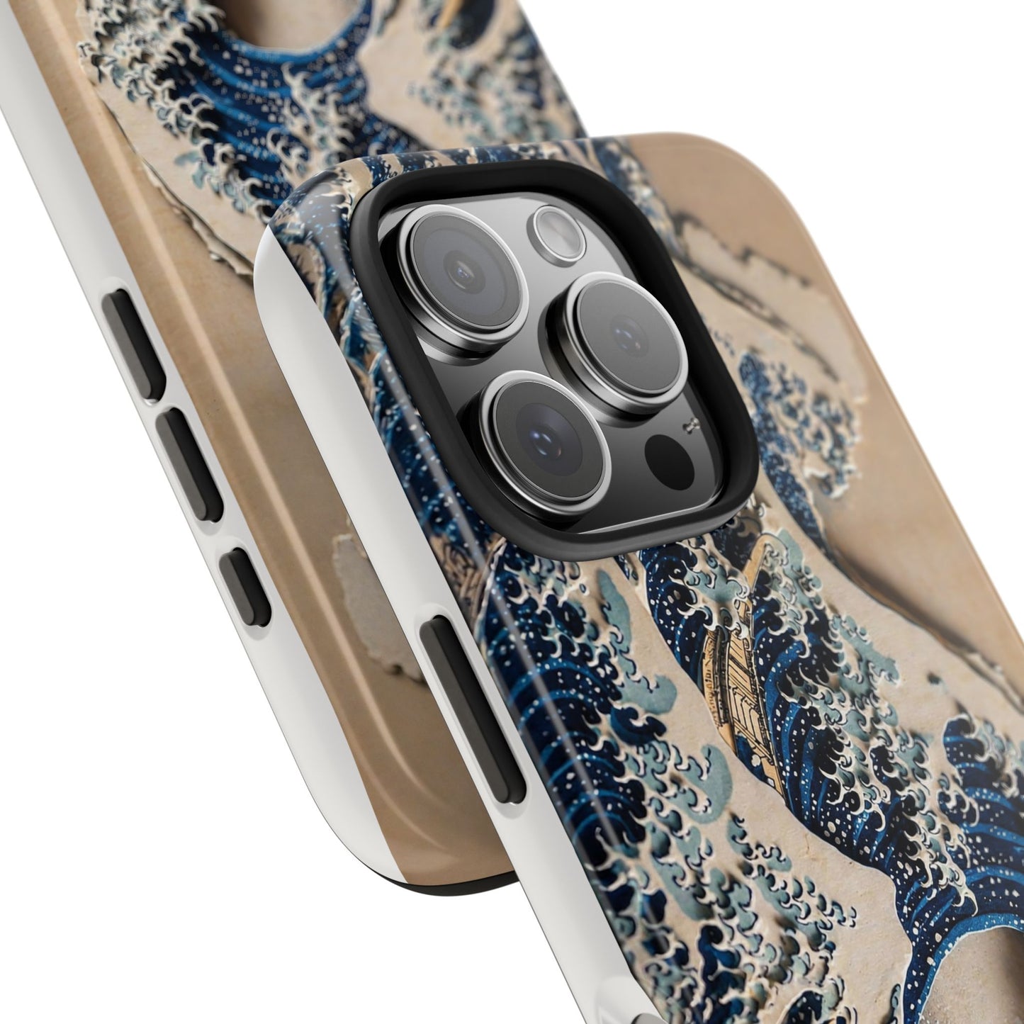 Great Wave 3D Shadow Relief Tough Phone Case – Hokusai Japanese Art