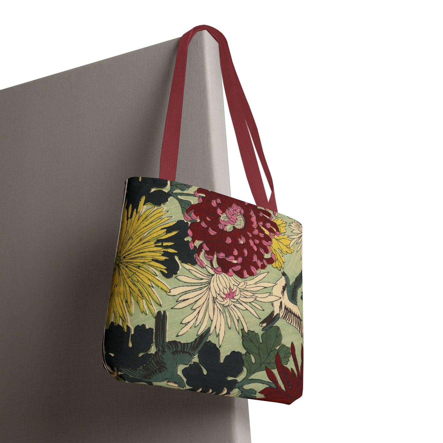 Japanese Chiyogami Floral Tote Bag – Traditional Washi Pattern Inspired by Taisho Era Design