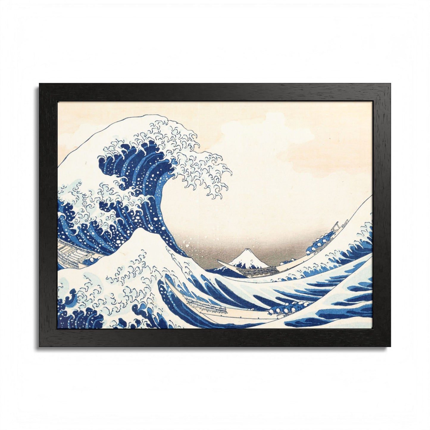 The Great Wave off Kanagawa – Katsushika Hokusai |  Japanese Ukiyo-e Fine Art Framed Poster |  Vintage Wall Art Print