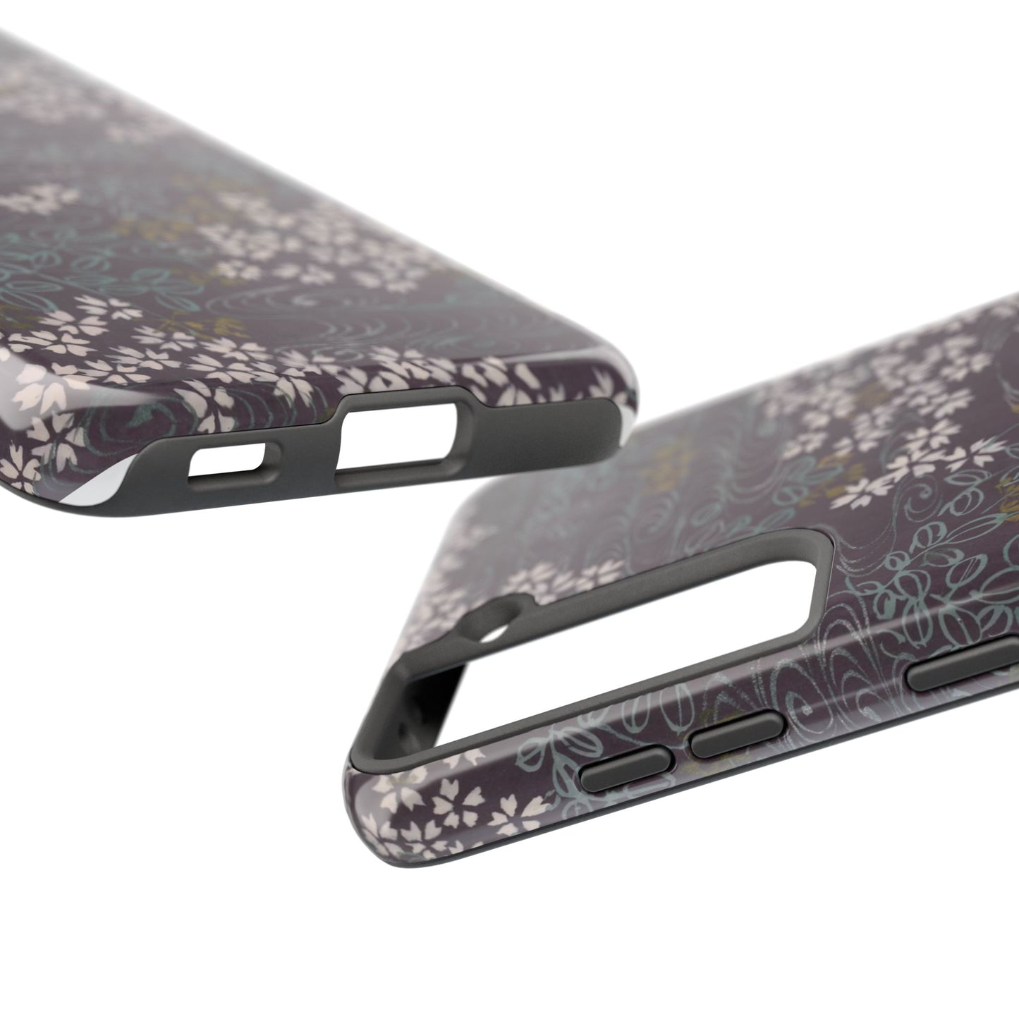 Meiji Era Sakura River Phone Case | 1901 Zuan Hyakushu | Wisteria Purple Japanese Art