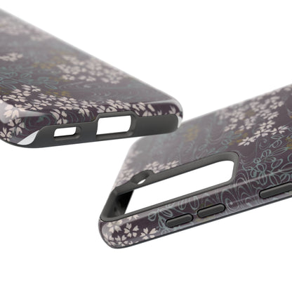 Meiji Era Sakura River Phone Case | 1901 Zuan Hyakushu | Wisteria Purple Japanese Art