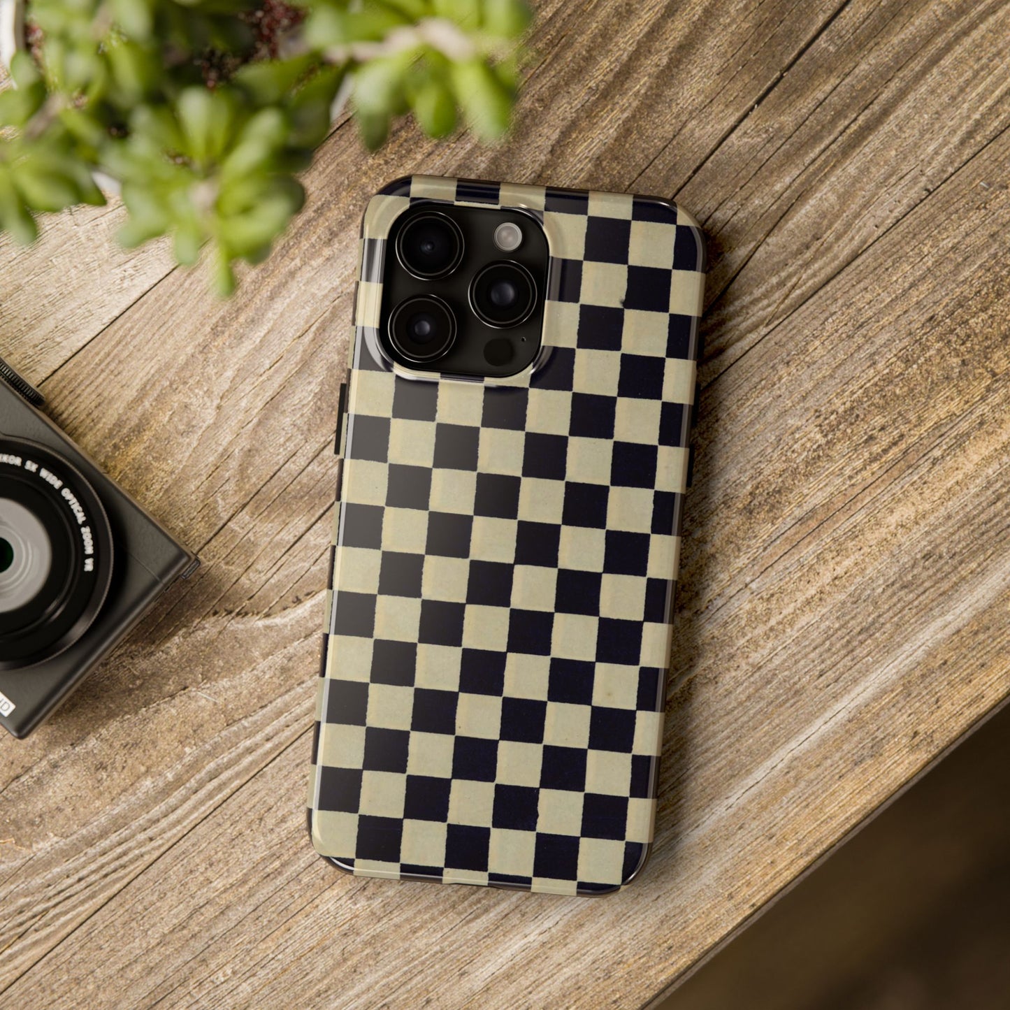Ichimatsu Check Phone Case | Japanese Chiyogami Art | Taisho Modern Design 1926