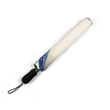 The Great Wave Folding Umbrella – Japanese Art Travel Umbrella (Semi‑Automatic)