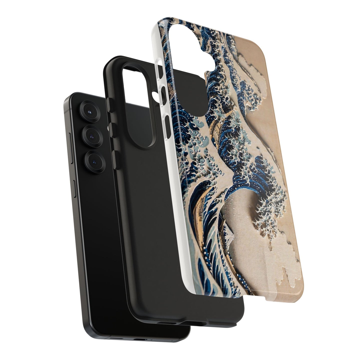 Great Wave 3D Shadow Relief Tough Phone Case – Hokusai Japanese Art