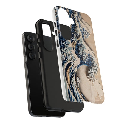 Great Wave 3D Shadow Relief Tough Phone Case – Hokusai Japanese Art