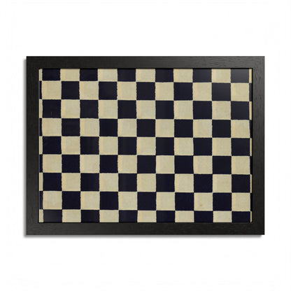 Taisho Era Ichimatsu Checkerboard Framed Poster - 1926 Japanese Chiyogami Wall Art