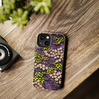 Sakura River Phone Case – Japanese Chiyogami Inspired Design
