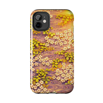 Sakura River Morning Light Phone Case – Japanese Chiyogami Inspired