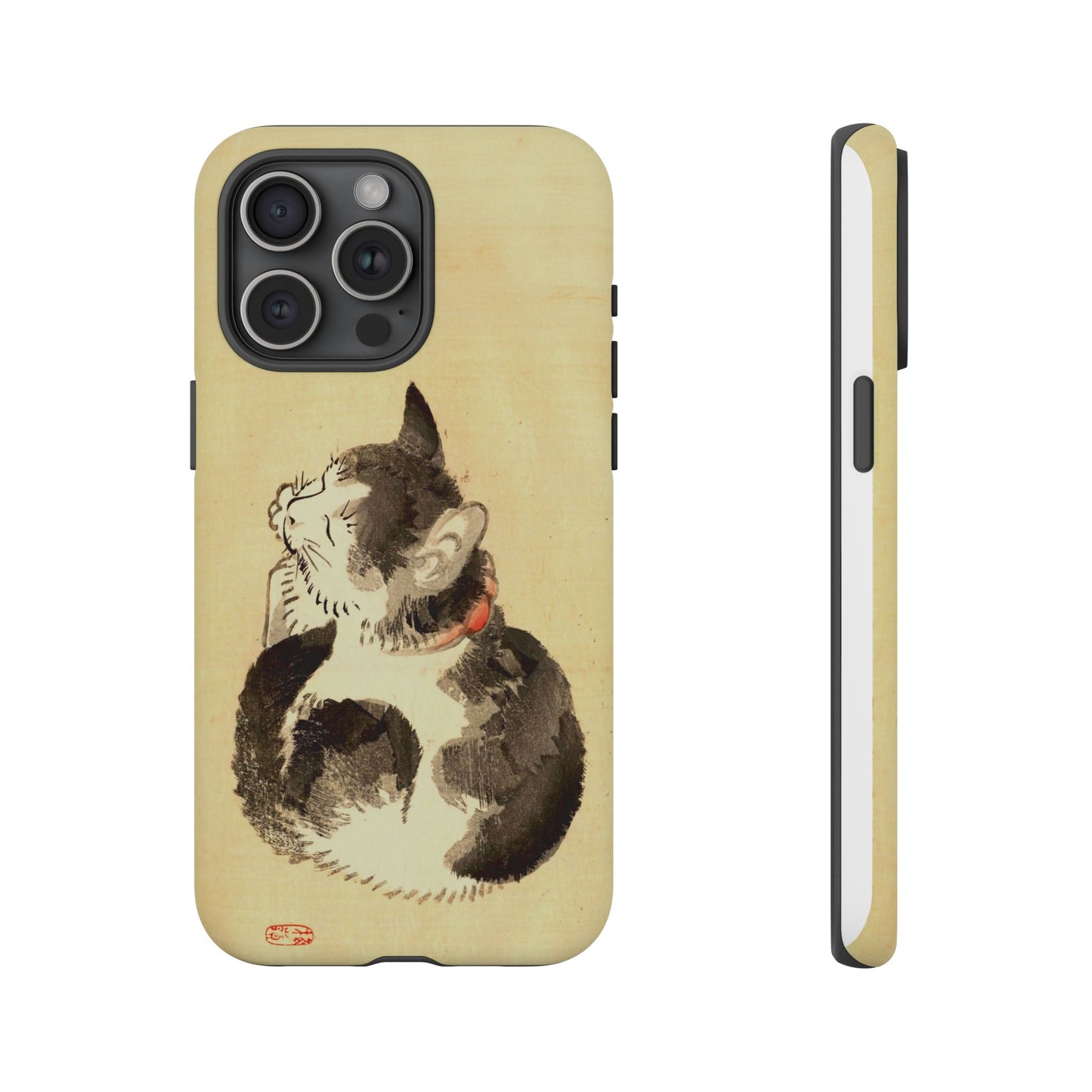 Sleeping Cat iPhone Case | Meiji Era Japanese Ink Painting | Ukiyo-e Art Phone Case | Vintage Japan Cat Gift