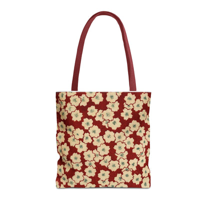 Japanese Sakura Tote Bag - Taisho Era Chiyogami Washi Pattern Vintage Design