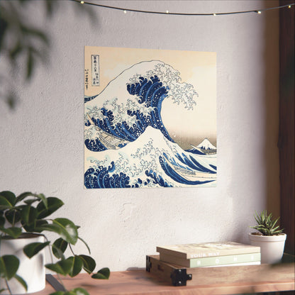 Hokusai Wave Matte Poster — The Great Wave Off Kanagawa Horizontal Print
