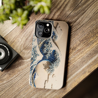 Great Wave 3D Embossed Tough Phone Case – Hokusai Japanese Art