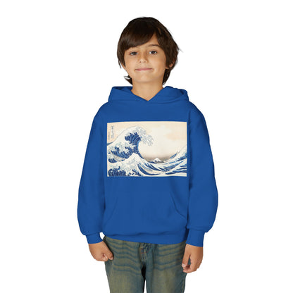 Great Wave off Kanagawa Kids Hoodie - Hokusai Japanese Art Youth Sweatshirt