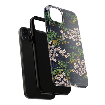 Sakura River Night Phone Case – Japanese Chiyogami Inspired Design