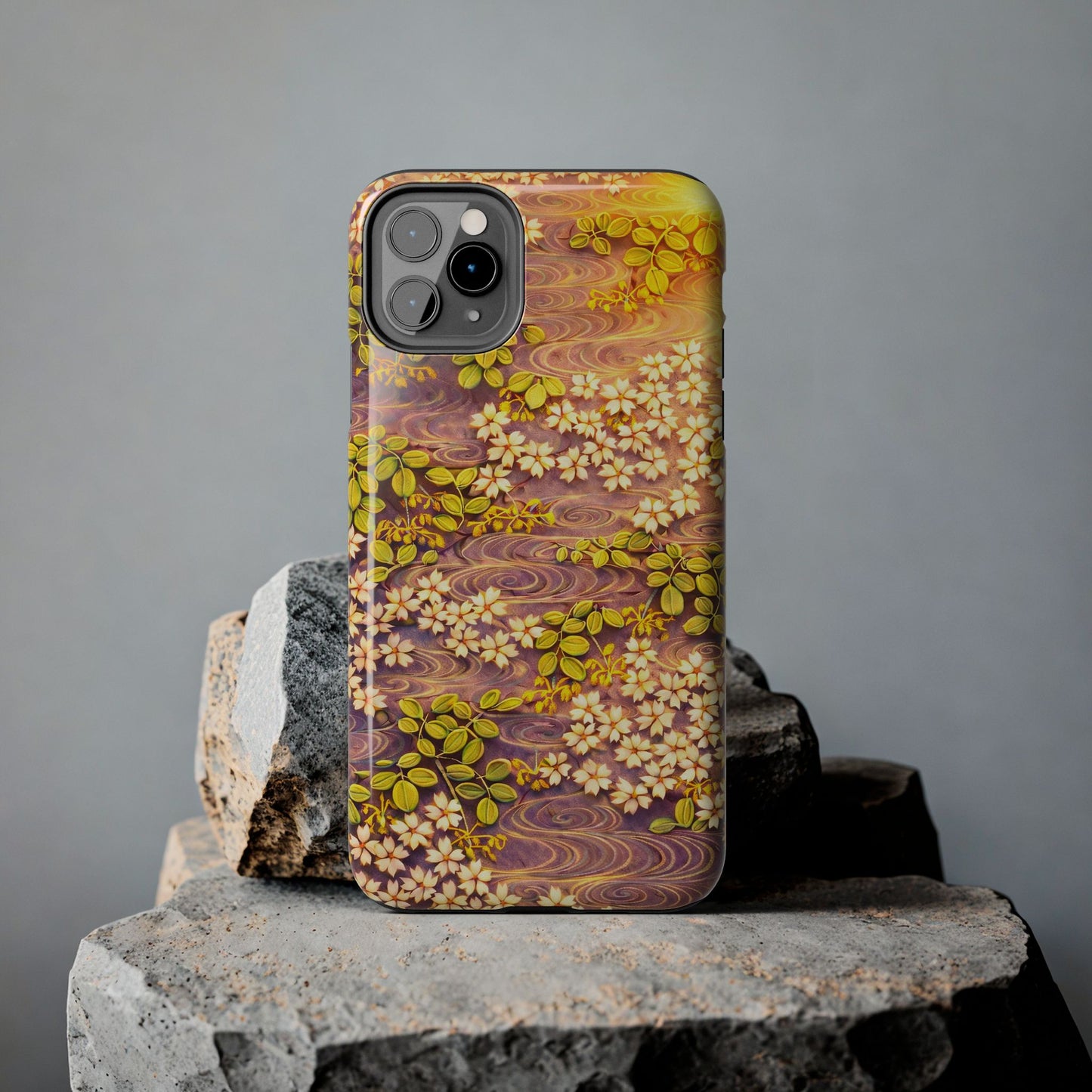 Sakura River Morning Light Phone Case – Japanese Chiyogami Inspired
