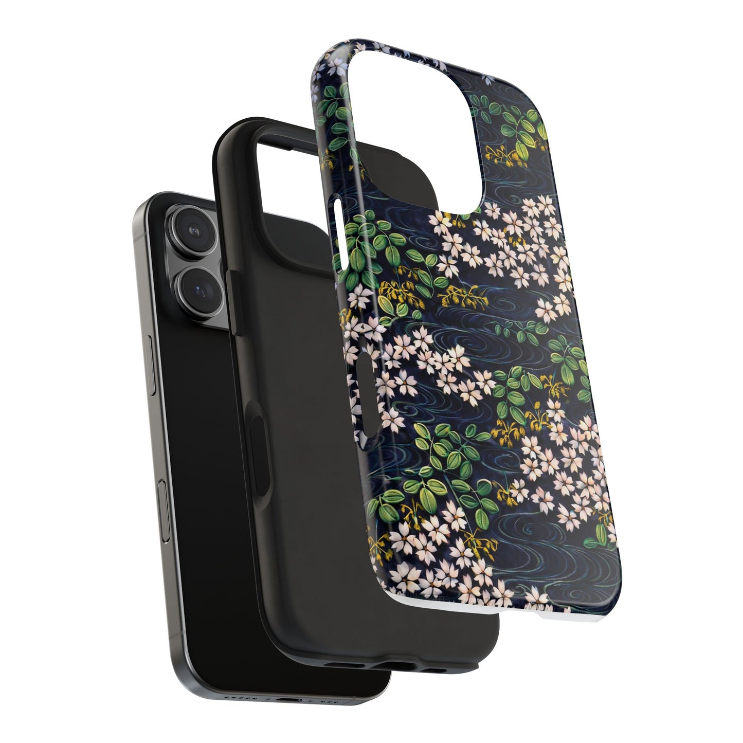 Sakura River Night Phone Case – Japanese Chiyogami Inspired Design