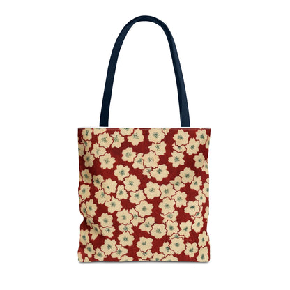 Japanese Sakura Tote Bag - Taisho Era Chiyogami Washi Pattern Vintage Design
