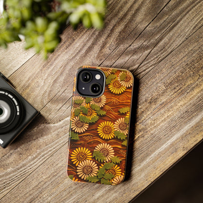 Japanese Dandelion Sunset Glow Tough Phone Case | Kamisaka Sekka 1901 | Meiji Era Art