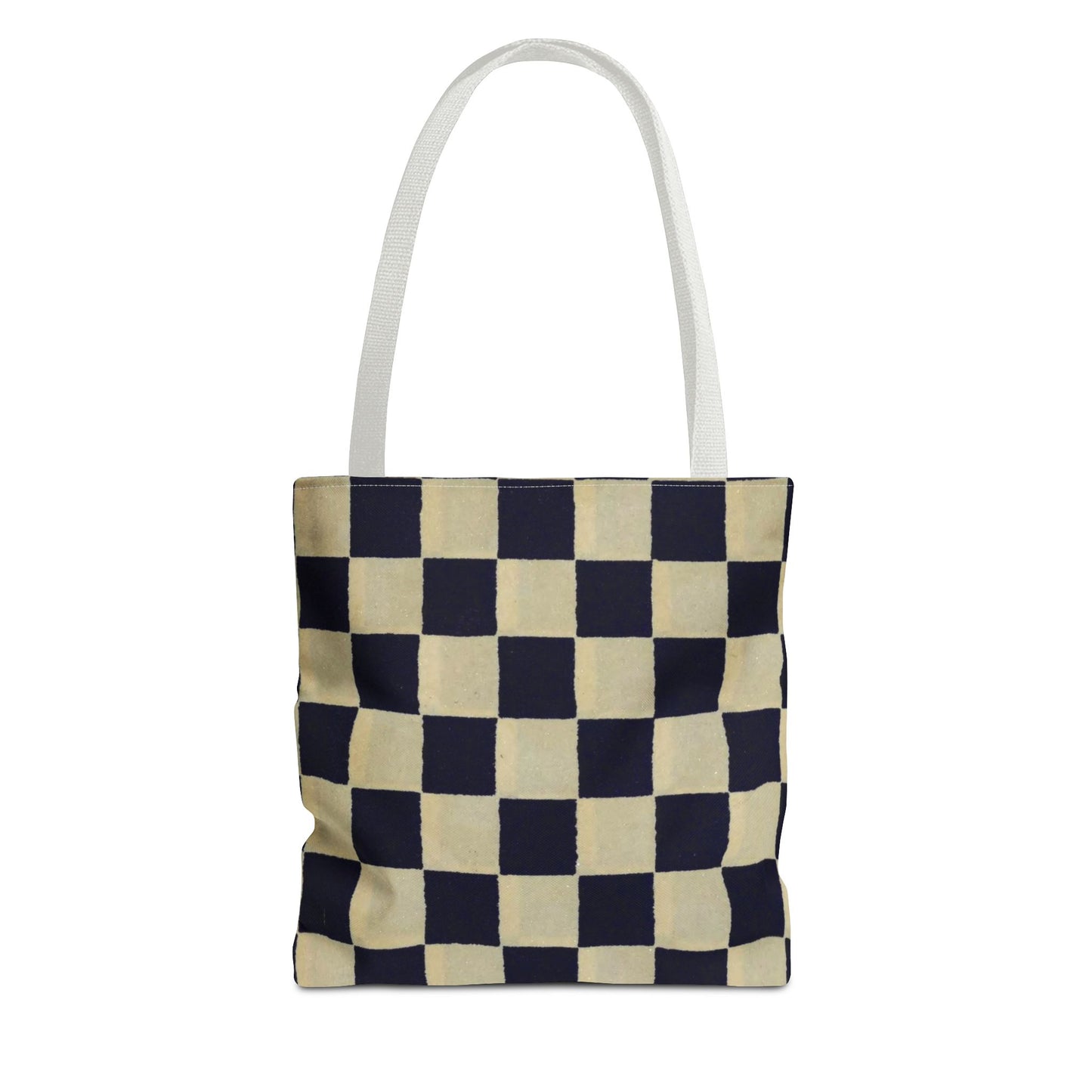 Black & White Ichimatsu Checkered Tote Bag – Japanese Traditional Pattern, Minimalist Everyday Bag